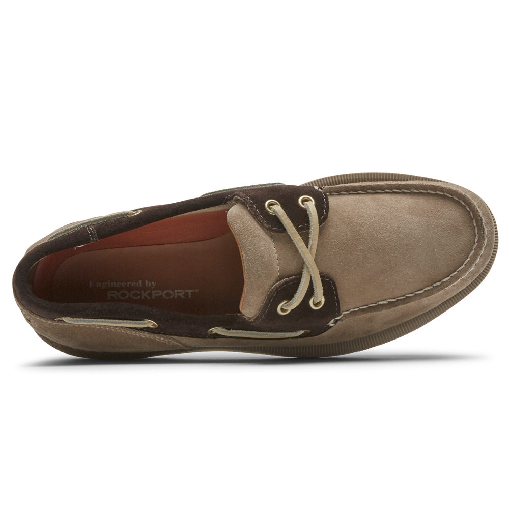 Rockport Mens Perth - Boat Shoes Grey - MPS619083